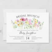 Invitation de brunch de mariage dans un pré fleuri (Devant)