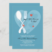 Invitation de brunch de mariage de courrier de (Devant / Derrière)