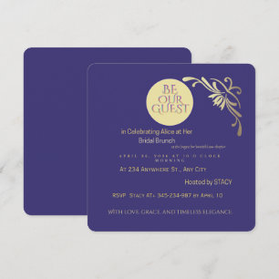 Invitation de brunch de mariage de luxe   Grue élé