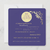 Invitation de brunch de mariage de luxe | Grue élé (Devant)