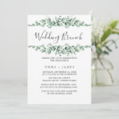 Invitation de brunch de mariage feuillage (Debout devant)