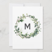 Invitation de brunch de mariage feuillage (Dos)