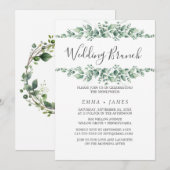 Invitation de brunch de mariage feuillage (Devant / Derrière)