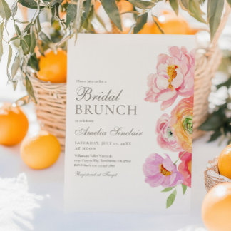 Invitation de brunch de mariage floral aquarelle l