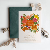 Invitation de brunch de mariage floral automnal à 