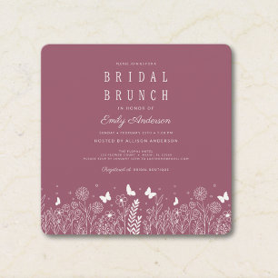 Invitation de brunch de mariage floral Cottagecore