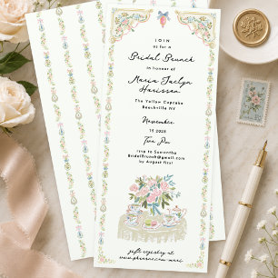Invitation de brunch de mariage pastel aquarelle r
