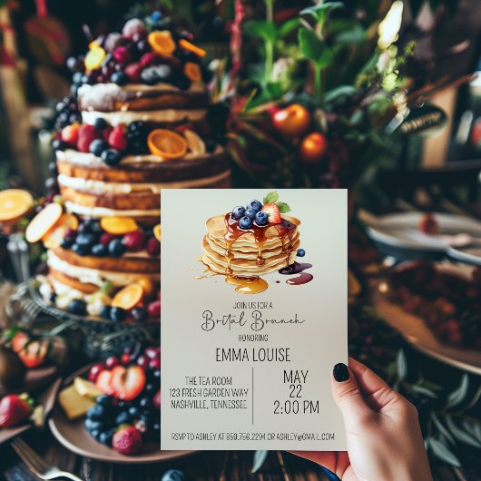 Invitation de brunch de mariage pour la mariée