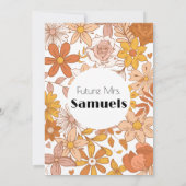 Invitation de Brunch de Mariage Rétro Bohème Rose (Dos)