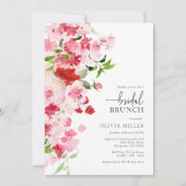 Invitation de brunch de mariage rose (Devant)