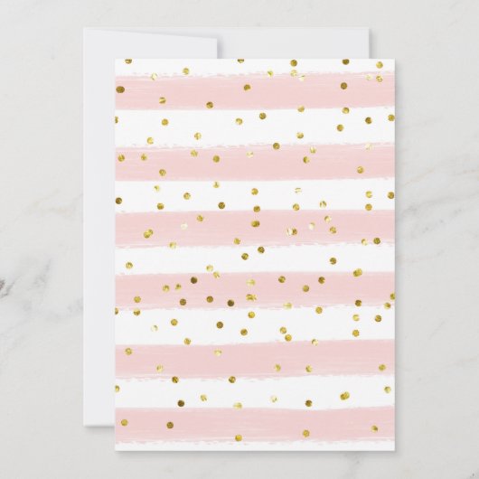 Invitation de brunch de mariage rose floral (Dos)