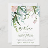 Invitation de brunch de mariage Rustique verdure (Devant)