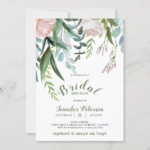 Invitation de brunch de mariage Rustique verdure