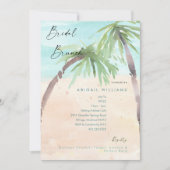 Invitation de brunch de mariage tropical avec palm (Devant)