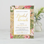 Invitation de brunch de mariage Tropical Kraft (Debout devant)