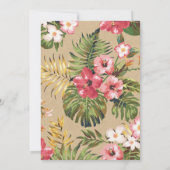 Invitation de brunch de mariage Tropical Kraft (Dos)