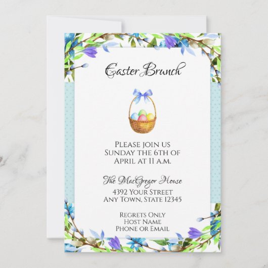 Invitation de Brunch de Pâques (Devant)