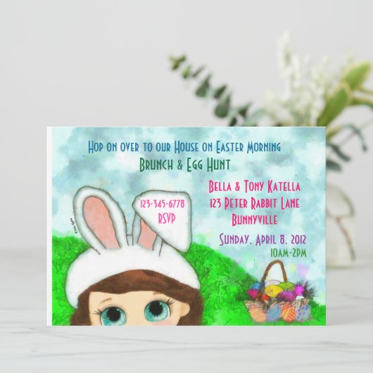 Invitation de brunch de Pâques (Debout devant)