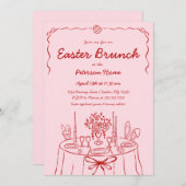Invitation de Brunch de Pâques (Devant / Derrière)