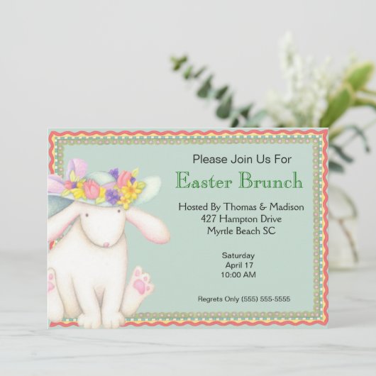 Invitation de Brunch de Pâques (Debout devant)