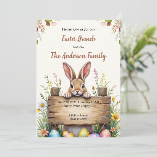 Invitation de Brunch de Pâques (Debout devant)