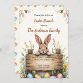 Invitation de Brunch de Pâques (Devant / Derrière)