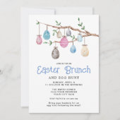 Invitation de brunch de Pâques aux œufs (Devant)