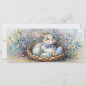 Invitation de Brunch de Pâques avec lapin de Pâque (Dos)