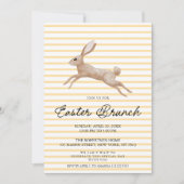 Invitation de Brunch de Pâques avec lapin Vintage (Devant)