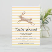 Invitation de Brunch de Pâques avec lapin Vintage (Debout devant)