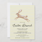 Invitation de Brunch de Pâques avec lapin Vintage (Devant)