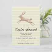 Invitation de Brunch de Pâques avec lapin Vintage (Debout devant)
