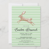 Invitation de Brunch de Pâques avec lapin Vintage (Devant)