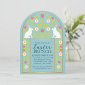 Invitation de brunch de Pâques en art folklorique (Debout devant)
