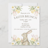 Invitation de brunch de Pâques modifiable en téléc (Devant)