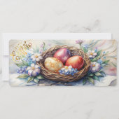 Invitation de Brunch de Pâques vintage (Dos)