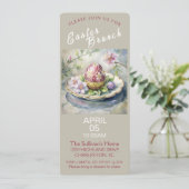 Invitation de Brunch de Pâques vintage (Debout devant)