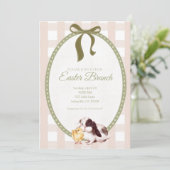 Invitation de Brunch de Pâques vintage (Debout devant)