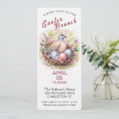 Invitation de Brunch de Pâques vintage (Debout devant)