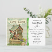 Invitation de brunch de Pâques vintage (Debout devant)