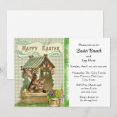 Invitation de brunch de Pâques vintage (Devant / Derrière)