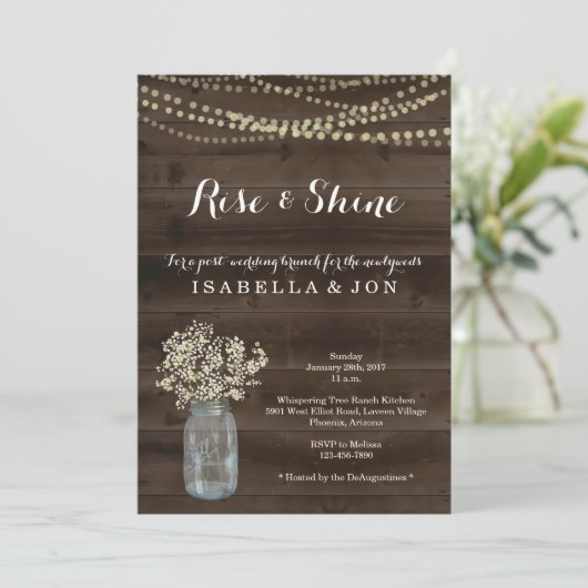 Invitation de brunch du lendemain de mariage (Debout devant)