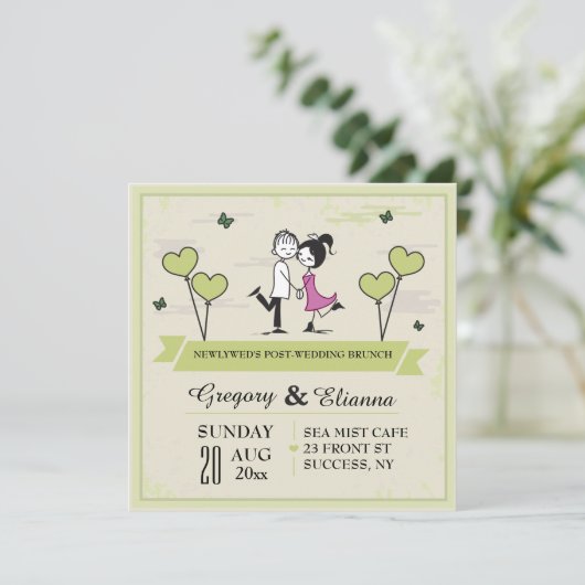 Invitation de Brunch du Mariage (Debout devant)