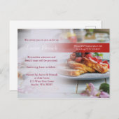 Invitation de Brunch Élégante Pâques ou Dimanche F (Devant / Derrière)