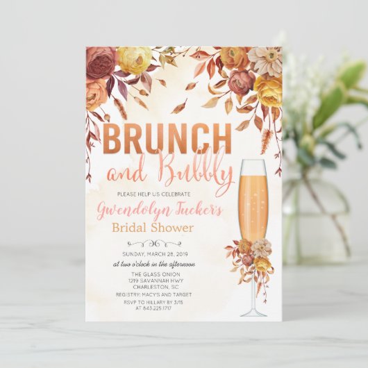 Invitation de Brunch et de Bubbly (Debout devant)