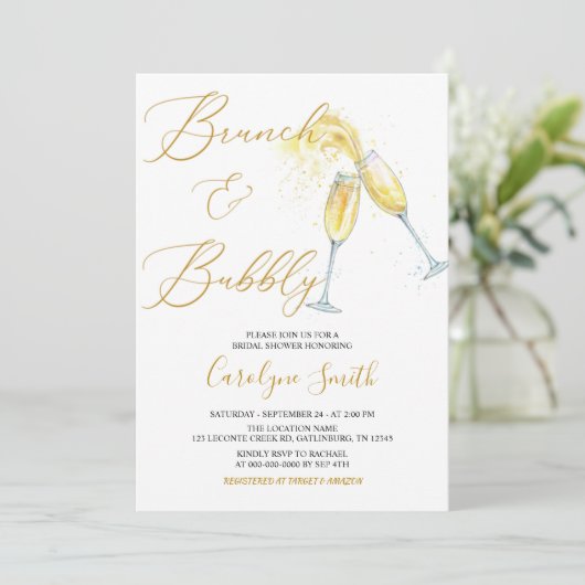 Invitation de Brunch et de Bubbly (Debout devant)