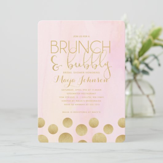 Invitation de Brunch et de Bubbly (Debout devant)