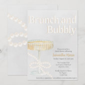 Invitation de Brunch et de Bubbly (Devant / Derrière)