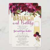 Invitation de Brunch et de Bubbly (Devant / Derrière)
