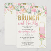 Invitation de Brunch et de Bubbly (Devant / Derrière)